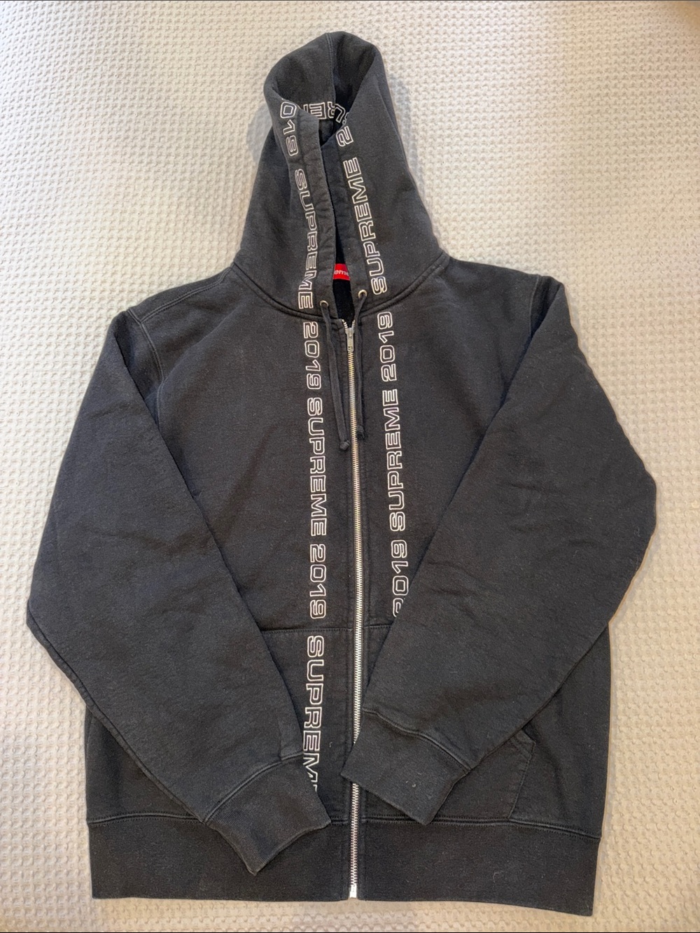 Supreme Black Zip-Up Hoodie